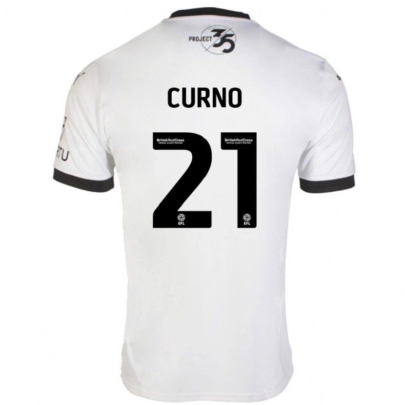 Danxen Niño Camiseta Maddi Curno #21 Blanco Negro 2ª Equipación 2024/25 La Camisa