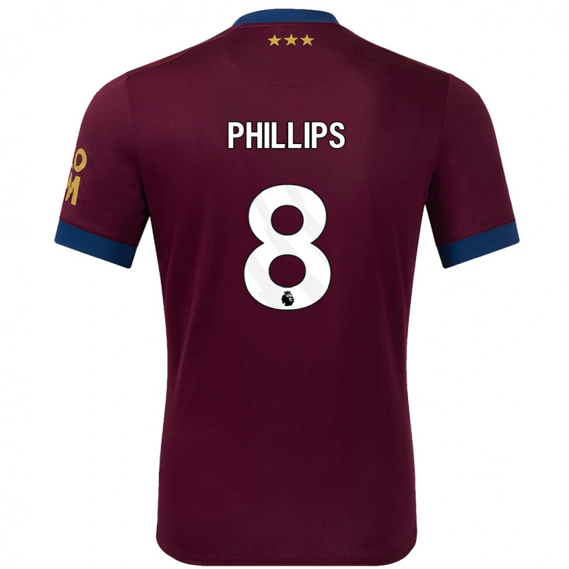 Danxen Niño Camiseta Kalvin Phillips #8 Marrón 2ª Equipación 2024/25 La Camisa