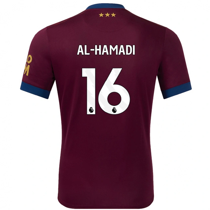 Danxen Niño Camiseta Ali Al-Hamadi #16 Marrón 2ª Equipación 2024/25 La Camisa