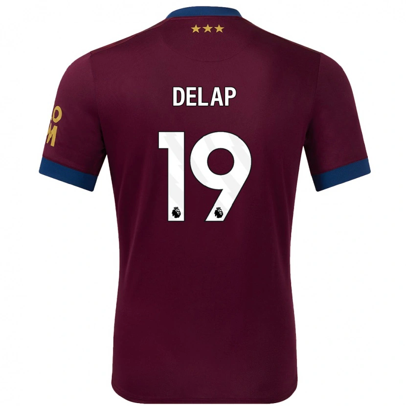 Danxen Niño Camiseta Liam Delap #19 Marrón 2ª Equipación 2024/25 La Camisa