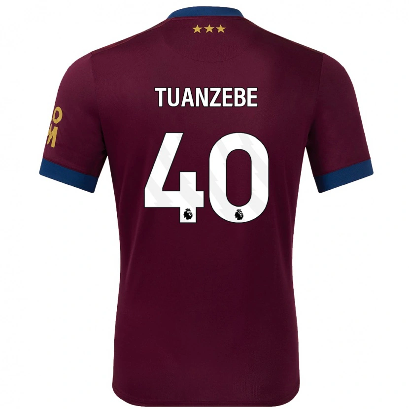 Danxen Niño Camiseta Axel Tuanzebe #40 Marrón 2ª Equipación 2024/25 La Camisa