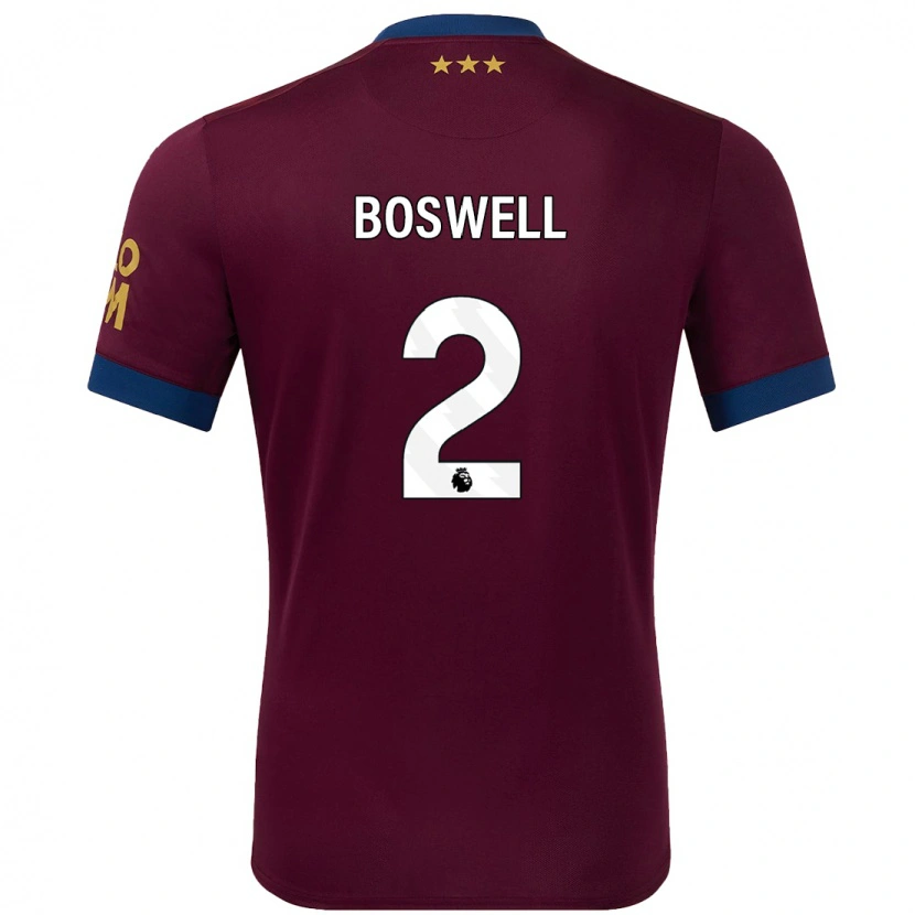 Danxen Niño Camiseta Maria Boswell #2 Marrón 2ª Equipación 2024/25 La Camisa