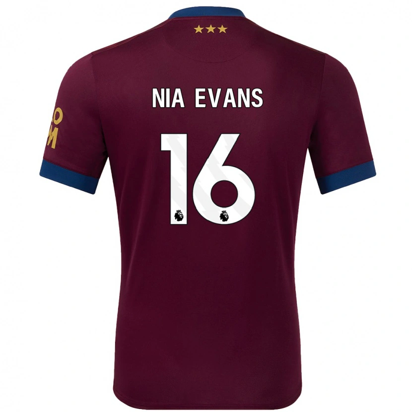 Danxen Niño Camiseta Nia Evans #16 Marrón 2ª Equipación 2024/25 La Camisa