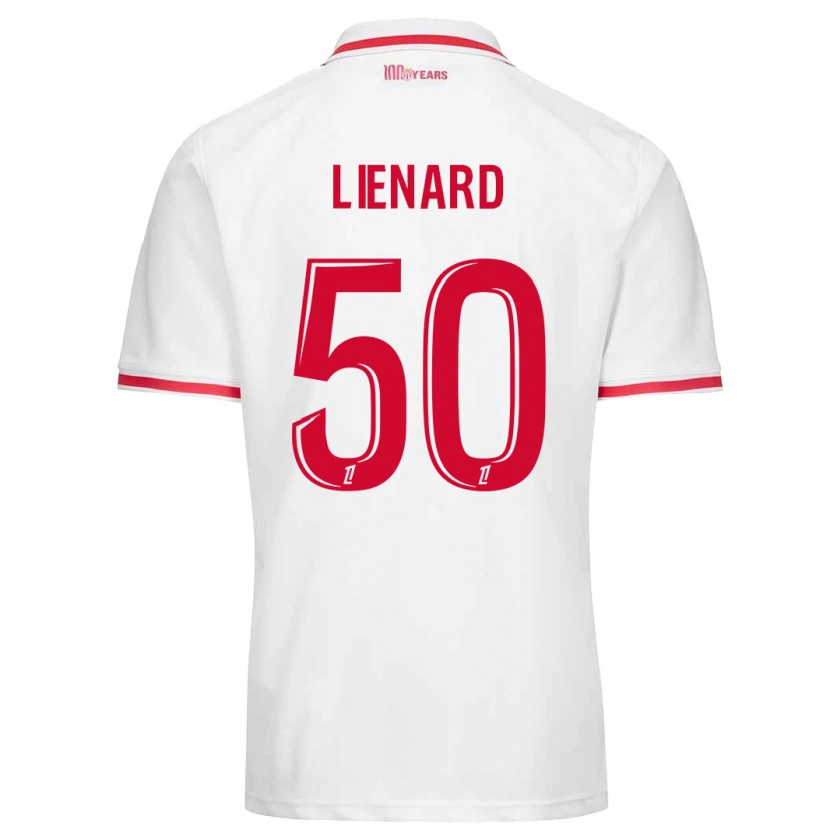 Danxen Hombre Camiseta Yann Lienard #50 Blanco Rojo 1ª Equipación 2024/25 La Camisa