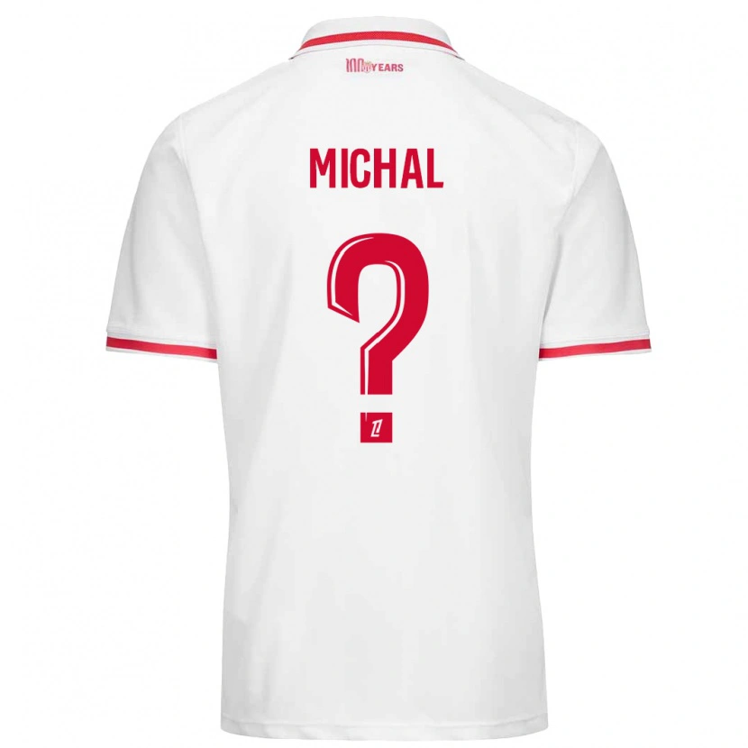 Danxen Hombre Camiseta Lucas Michal #0 Blanco Rojo 1ª Equipación 2024/25 La Camisa