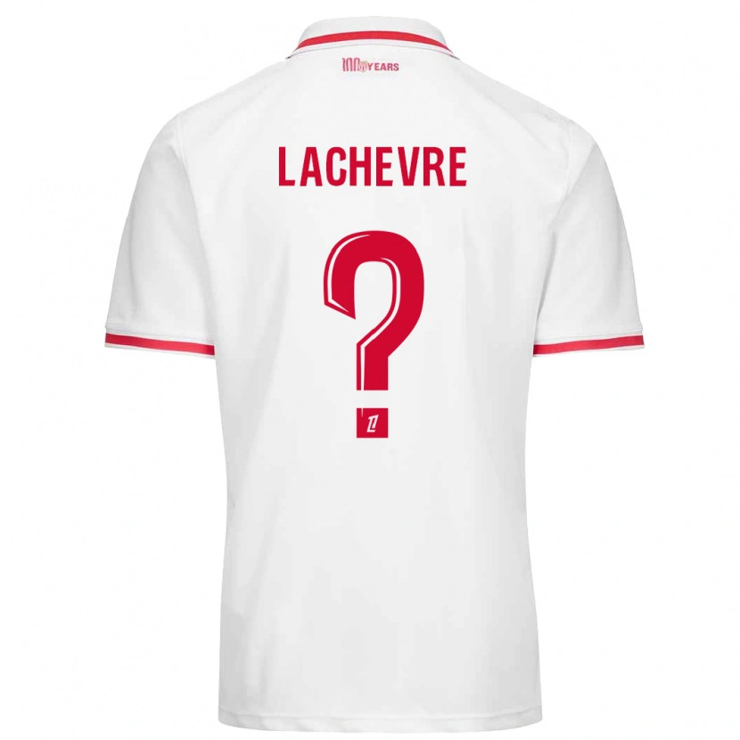 Danxen Hombre Camiseta Téo Lachevre #0 Blanco Rojo 1ª Equipación 2024/25 La Camisa