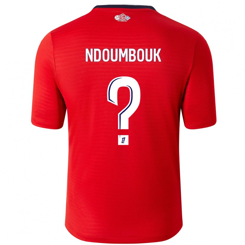 Danxen Hombre Camiseta Marlyse Ngo Ndoumbouk #0 Rojo Blanco 1ª Equipación 2024/25 La Camisa