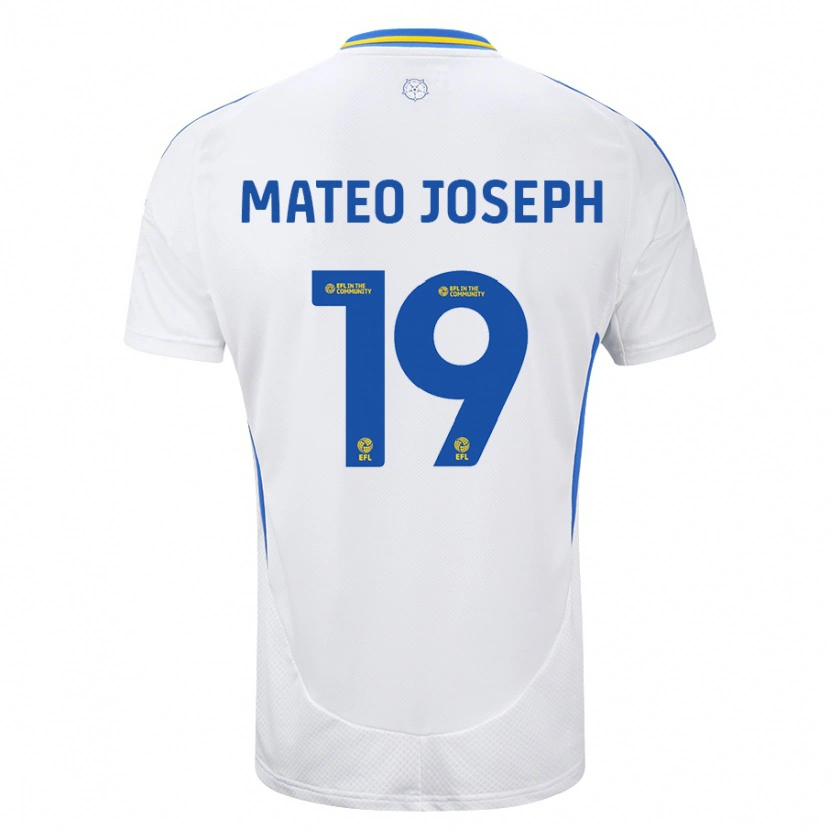 Danxen Hombre Camiseta Mateo Joseph #19 Blanco Azul 1ª Equipación 2024/25 La Camisa