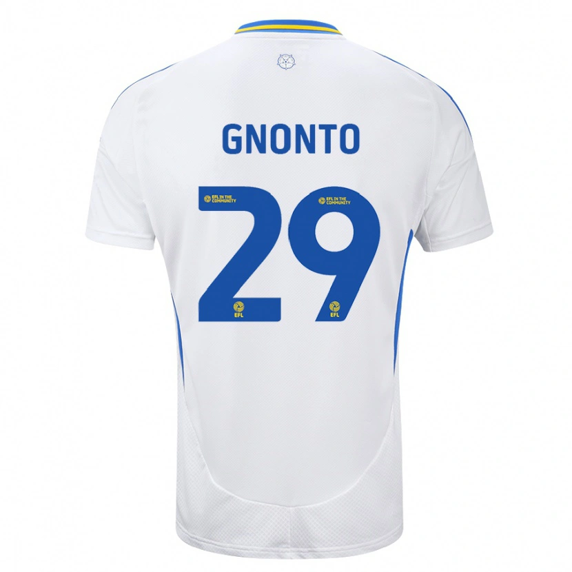 Danxen Hombre Camiseta Wilfried Gnonto #29 Blanco Azul 1ª Equipación 2024/25 La Camisa