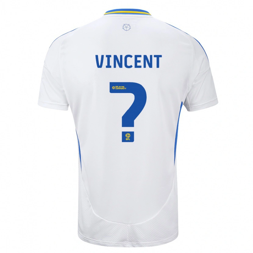 Danxen Hombre Camiseta Harvey Vincent #0 Blanco Azul 1ª Equipación 2024/25 La Camisa