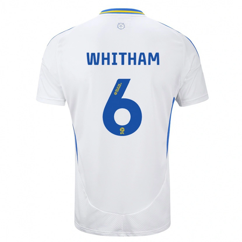 Danxen Hombre Camiseta Danielle Whitham #6 Blanco Azul 1ª Equipación 2024/25 La Camisa