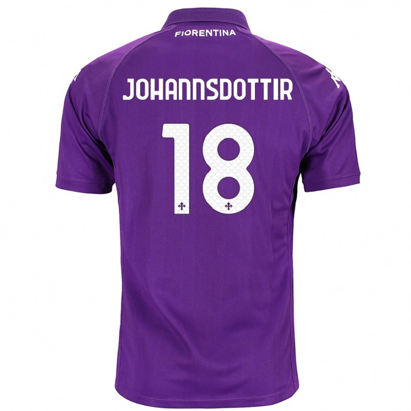 Danxen Hombre Camiseta Alexandra Jóhannsdóttir #18 Morado 1ª Equipación 2024/25 La Camisa