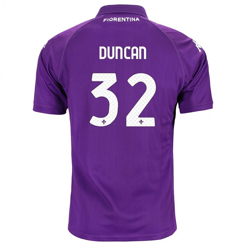 Danxen Hombre Camiseta Alfred Duncan #32 Morado 1ª Equipación 2024/25 La Camisa