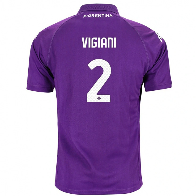 Danxen Hombre Camiseta Lorenzo Vigiani #2 Morado 1ª Equipación 2024/25 La Camisa