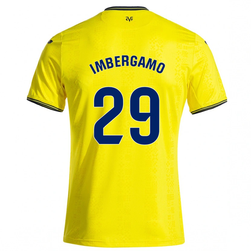 Danxen Hombre Camiseta Mar Imbergamo #29 Amarillo Negro 1ª Equipación 2024/25 La Camisa