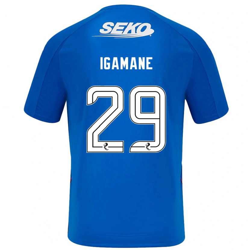 Danxen Hombre Camiseta Hamza Igamane #29 Azul Oscuro 1ª Equipación 2024/25 La Camisa