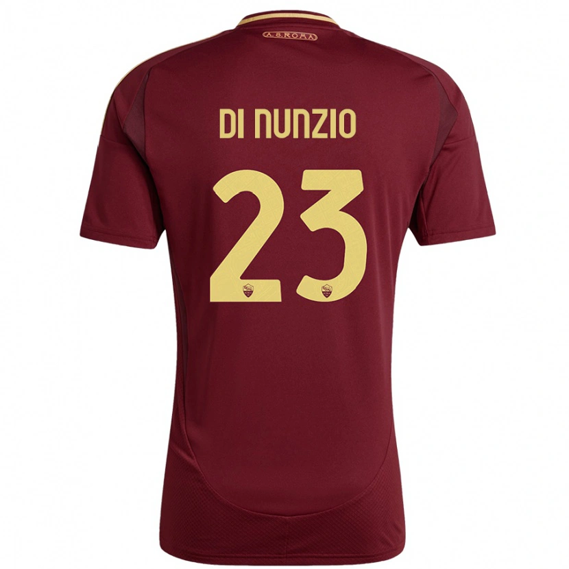 Danxen Hombre Camiseta Alessandro Di Nunzio #23 Rojo Marrón Dorado 1ª Equipación 2024/25 La Camisa