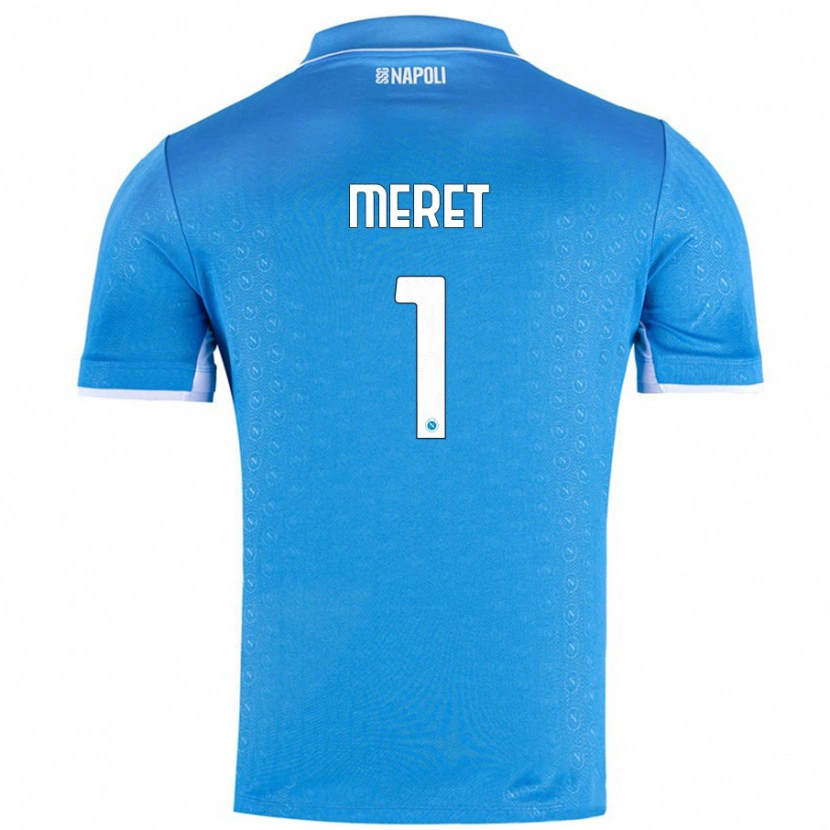 Danxen Hombre Camiseta Alex Meret #1 Azul Cielo 1ª Equipación 2024/25 La Camisa