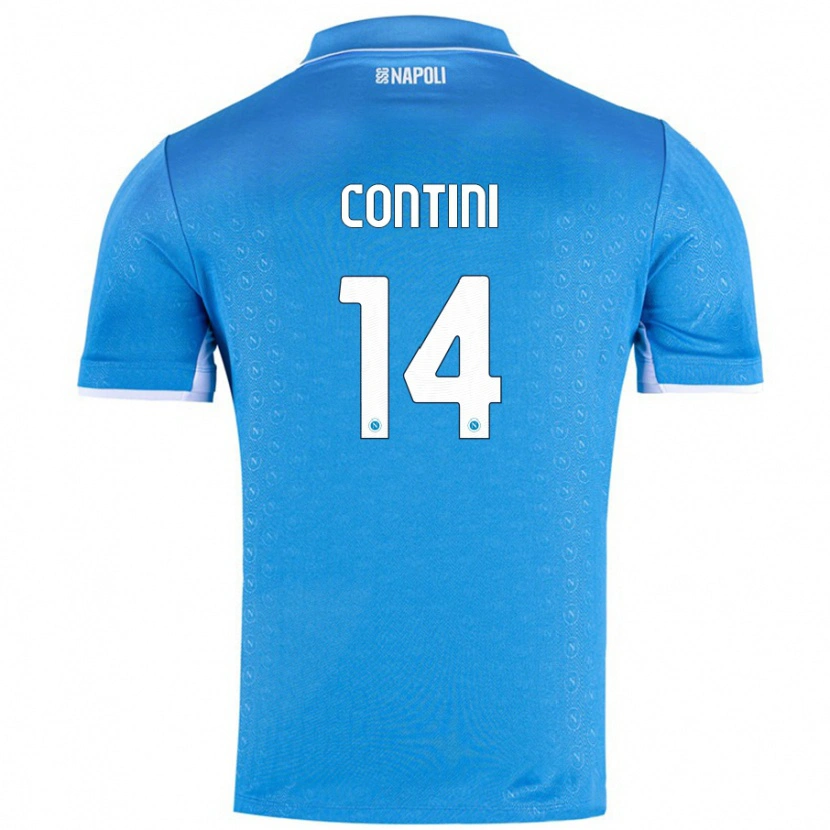 Danxen Hombre Camiseta Nikita Contini #14 Azul Cielo 1ª Equipación 2024/25 La Camisa