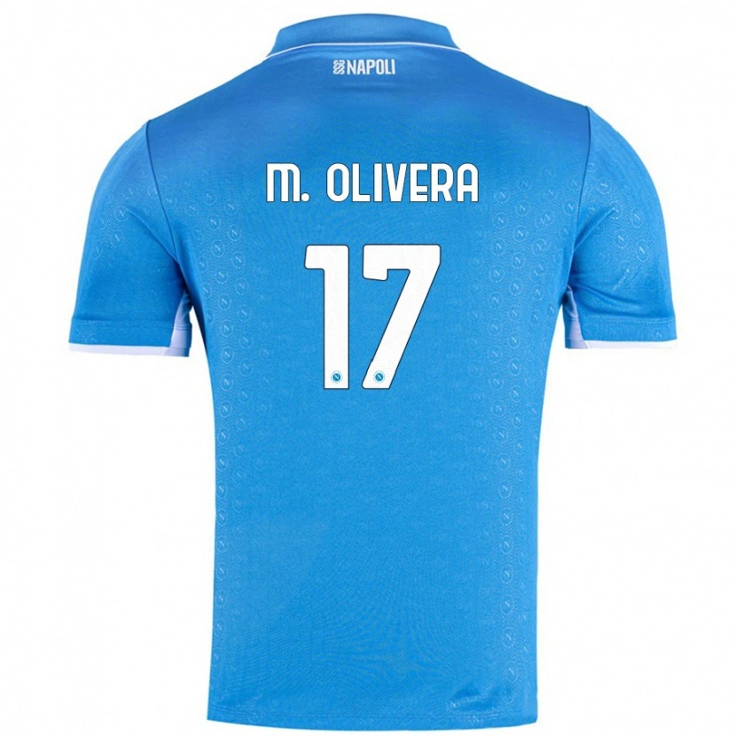 Danxen Hombre Camiseta Mathías Olivera #17 Azul Cielo 1ª Equipación 2024/25 La Camisa