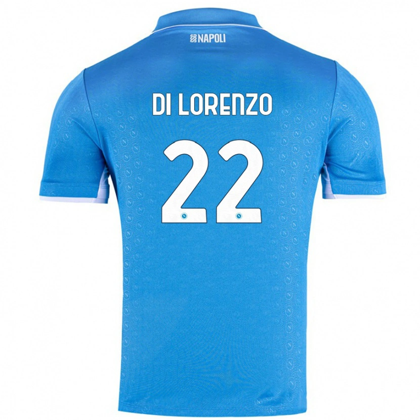 Danxen Hombre Camiseta Giovanni Di Lorenzo #22 Azul Cielo 1ª Equipación 2024/25 La Camisa