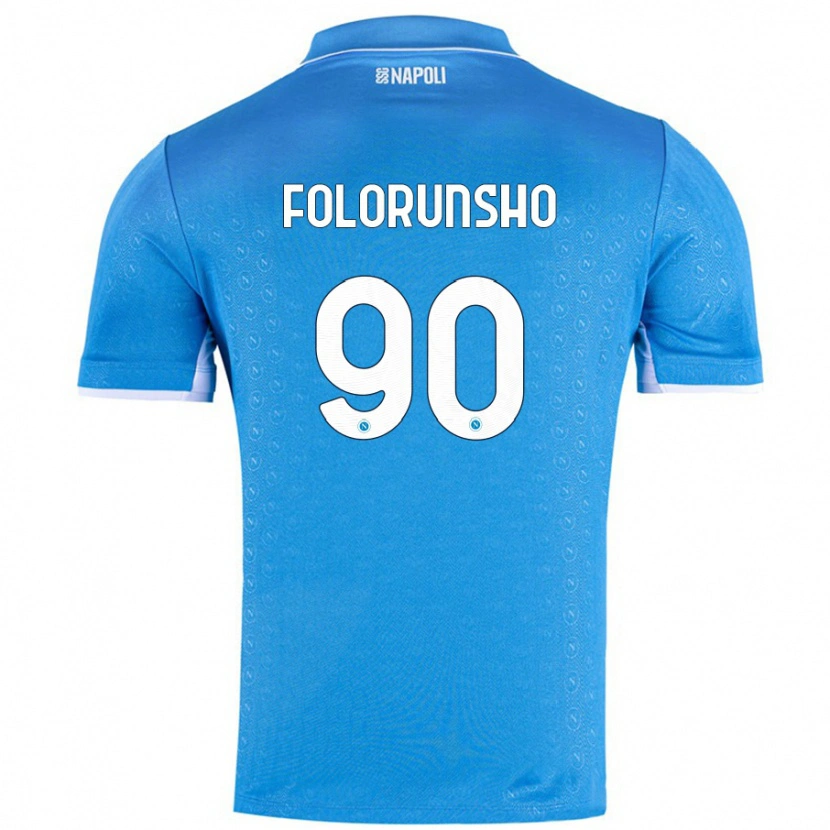 Danxen Hombre Camiseta Michael Folorunsho #90 Azul Cielo 1ª Equipación 2024/25 La Camisa