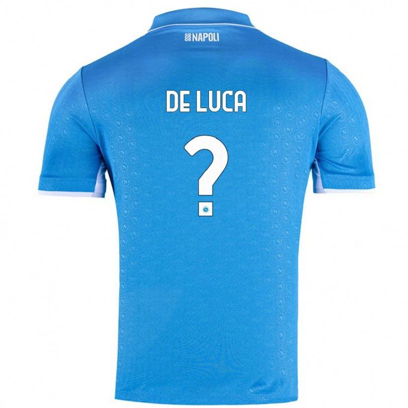 Danxen Hombre Camiseta Alfonso De Luca #0 Azul Cielo 1ª Equipación 2024/25 La Camisa