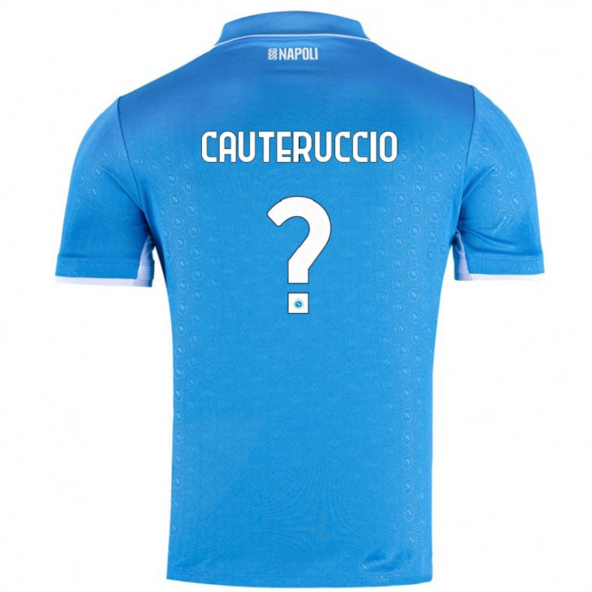 Danxen Hombre Camiseta Walter Cauteruccio #0 Azul Cielo 1ª Equipación 2024/25 La Camisa