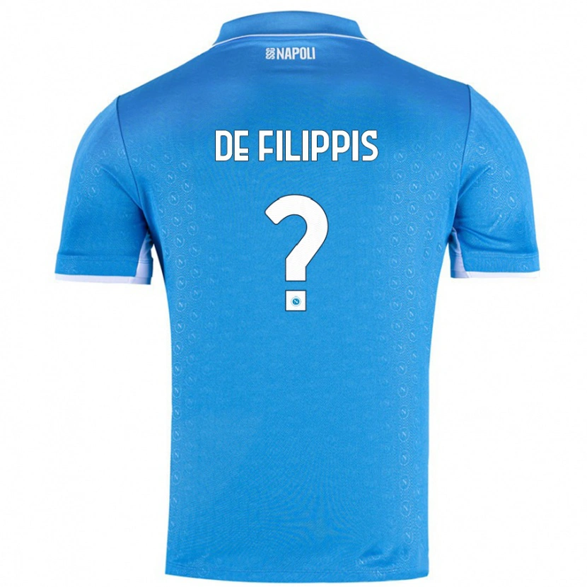 Danxen Hombre Camiseta Antonio De Filippis #0 Azul Cielo 1ª Equipación 2024/25 La Camisa