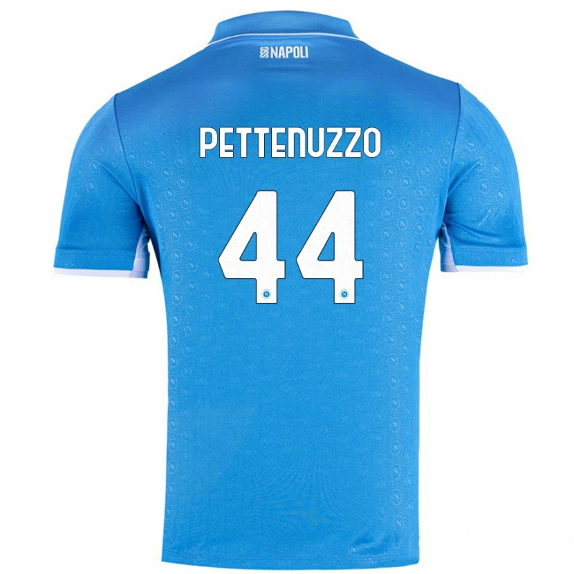 Danxen Hombre Camiseta Tecla Pettenuzzo #44 Azul Cielo 1ª Equipación 2024/25 La Camisa