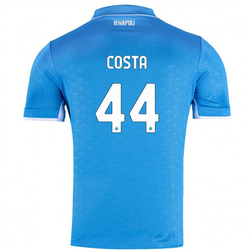 Danxen Hombre Camiseta Filippo Costa #44 Azul Cielo 1ª Equipación 2024/25 La Camisa