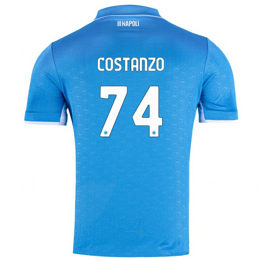 Danxen Hombre Camiseta Davide Costanzo #74 Azul Cielo 1ª Equipación 2024/25 La Camisa