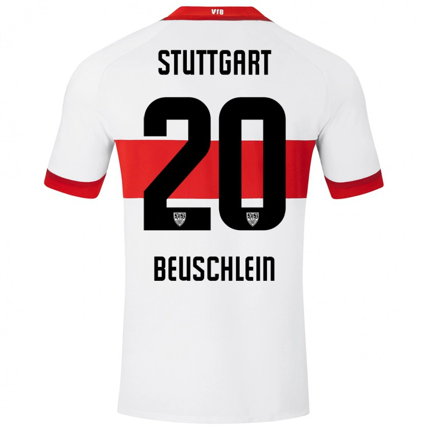 Danxen Hombre Camiseta Jana Beuschlein #20 Blanco Rojo 1ª Equipación 2024/25 La Camisa