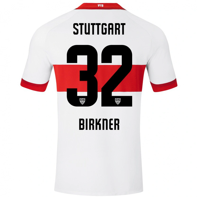 Danxen Hombre Camiseta Hanna Birkner #32 Blanco Rojo 1ª Equipación 2024/25 La Camisa