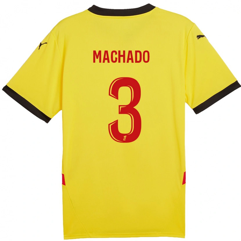 Danxen Hombre Camiseta Deiver Machado #3 Amarillo Rojo 1ª Equipación 2024/25 La Camisa