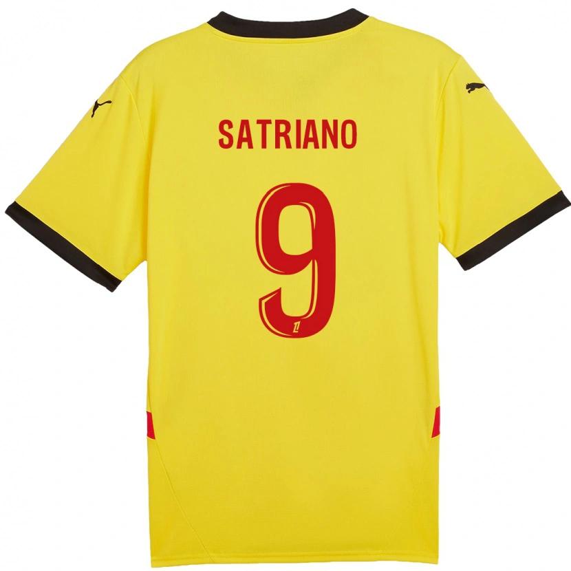 Danxen Hombre Camiseta Martín Satriano #9 Amarillo Rojo 1ª Equipación 2024/25 La Camisa