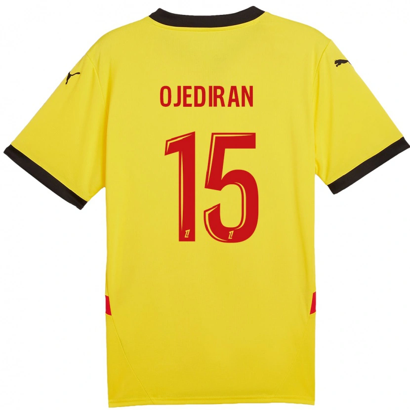 Danxen Hombre Camiseta Hamzat Ojediran #15 Amarillo Rojo 1ª Equipación 2024/25 La Camisa