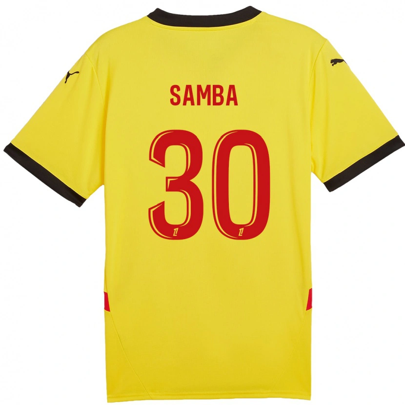 Danxen Hombre Camiseta Brice Samba #30 Amarillo Rojo 1ª Equipación 2024/25 La Camisa