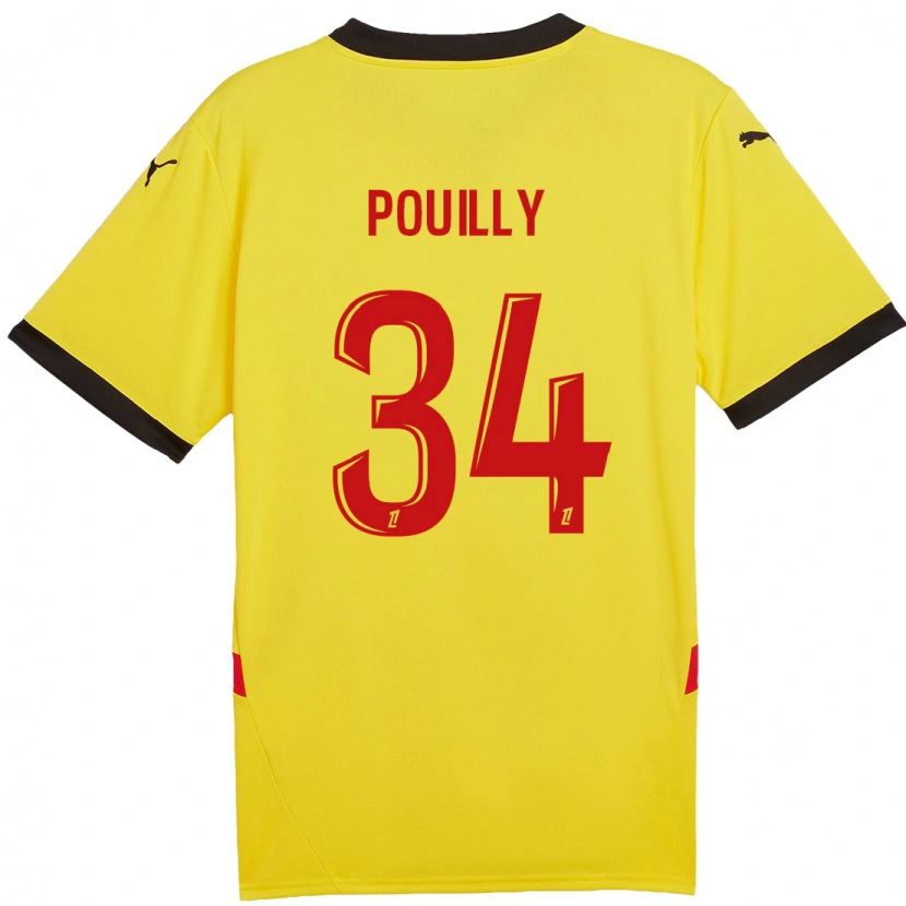 Danxen Hombre Camiseta Tom Pouilly #34 Amarillo Rojo 1ª Equipación 2024/25 La Camisa