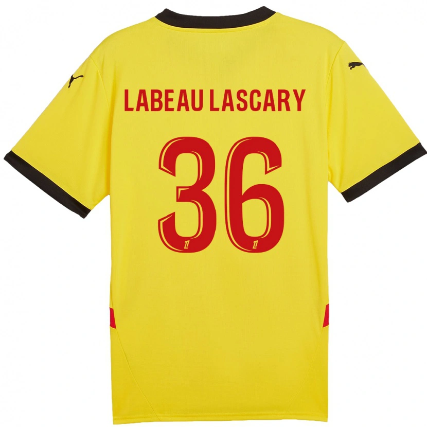 Danxen Hombre Camiseta Rémy Labeau Lascary #36 Amarillo Rojo 1ª Equipación 2024/25 La Camisa