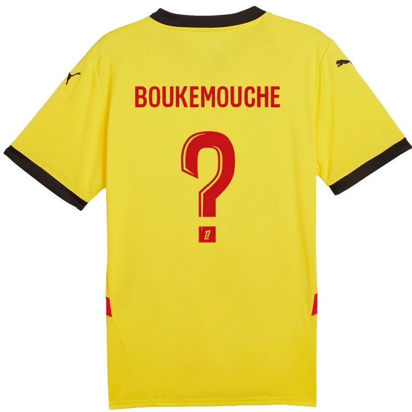 Danxen Hombre Camiseta Amine Boukemouche #0 Amarillo Rojo 1ª Equipación 2024/25 La Camisa