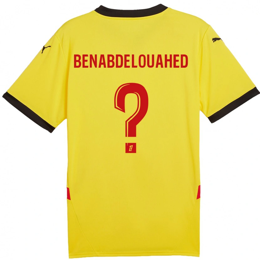 Danxen Hombre Camiseta Kaïs Benabdelouahed #0 Amarillo Rojo 1ª Equipación 2024/25 La Camisa