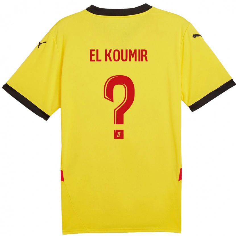 Danxen Hombre Camiseta Kaïna El Koumir #0 Amarillo Rojo 1ª Equipación 2024/25 La Camisa