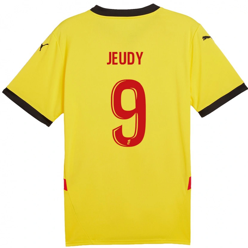 Danxen Hombre Camiseta Sherly Jeudy #9 Amarillo Rojo 1ª Equipación 2024/25 La Camisa