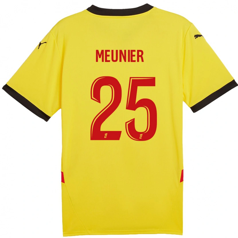 Danxen Hombre Camiseta Emma Meunier #25 Amarillo Rojo 1ª Equipación 2024/25 La Camisa