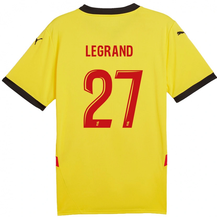 Danxen Hombre Camiseta Bérénice Legrand #27 Amarillo Rojo 1ª Equipación 2024/25 La Camisa