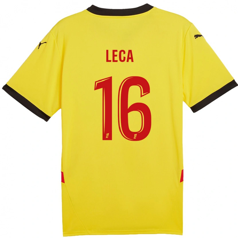 Danxen Hombre Camiseta Jean-Louis Leca #16 Amarillo Rojo 1ª Equipación 2024/25 La Camisa