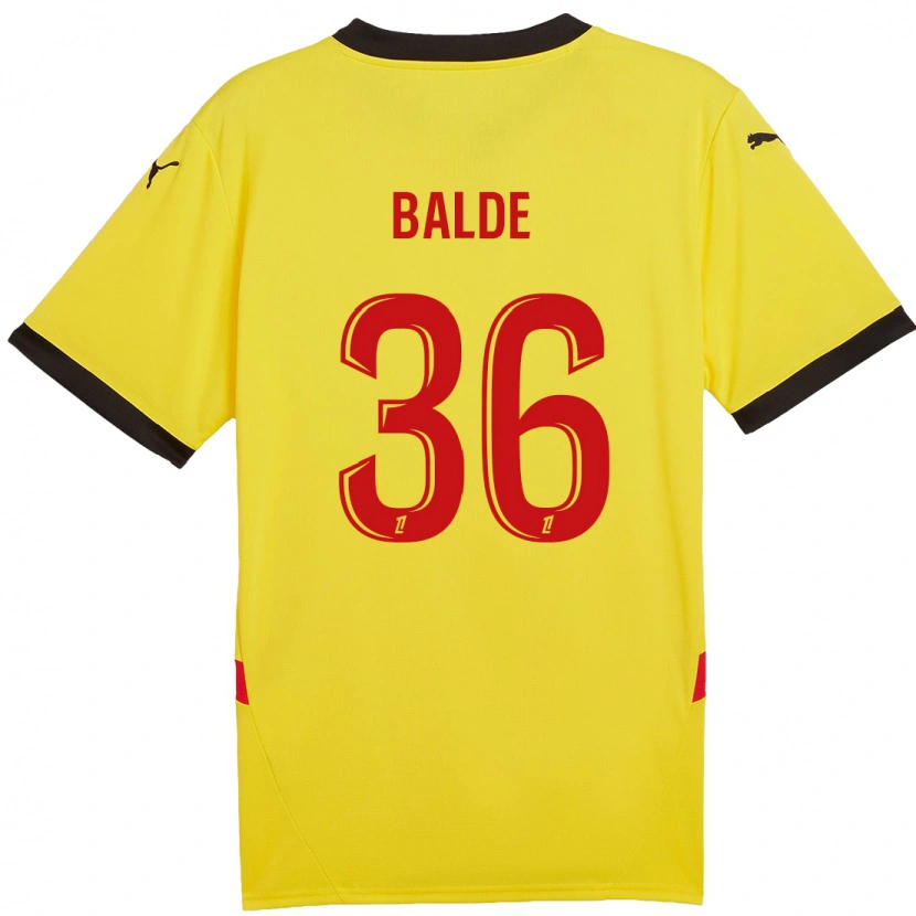 Danxen Hombre Camiseta Ibrahima Baldé #36 Amarillo Rojo 1ª Equipación 2024/25 La Camisa