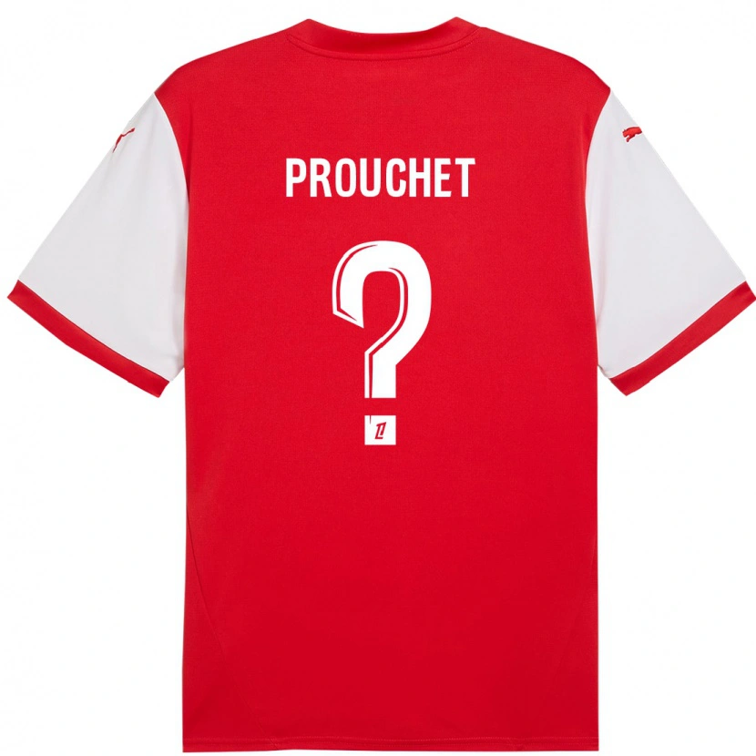 Danxen Hombre Camiseta Killian Prouchet #0 Rojo Blanco 1ª Equipación 2024/25 La Camisa