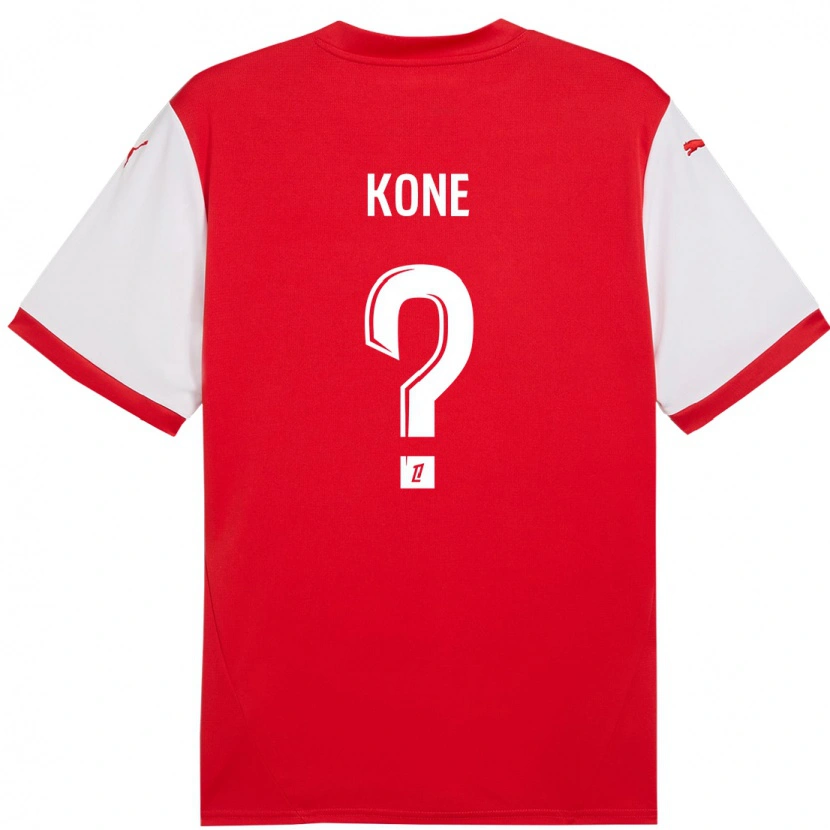 Danxen Hombre Camiseta Abdoul Koné #0 Rojo Blanco 1ª Equipación 2024/25 La Camisa